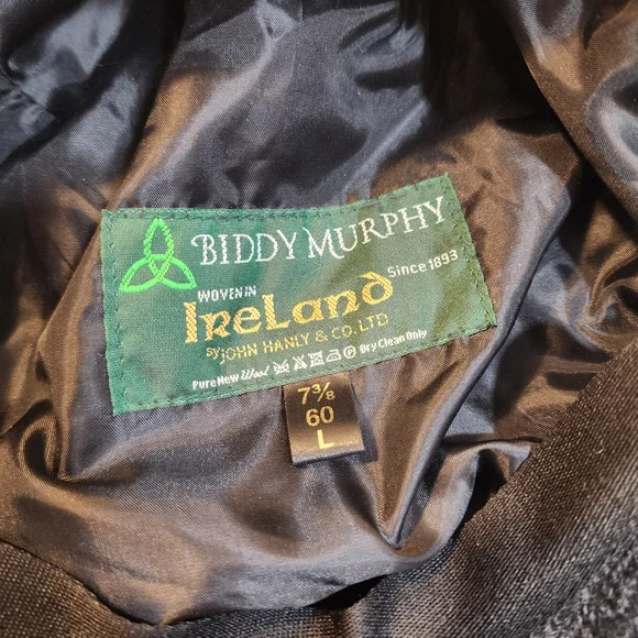 Classic Gray Herringbone Newsboy Cap - Picture 2 of 10